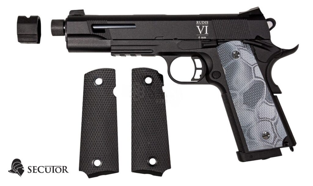 PISTOLA GAS Y CO2 RUDIS CUSTOM VI TYPHON SECUTOR