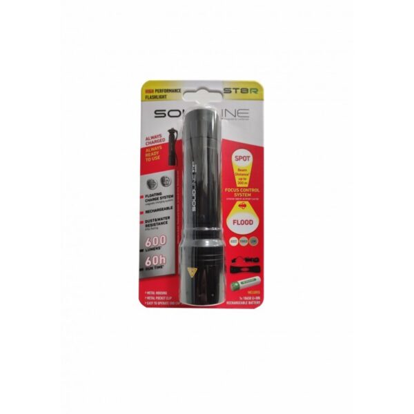 LINTERNA SOLIDLINE RECARGABLE ST8R DE 600 A 10 LUMENS
