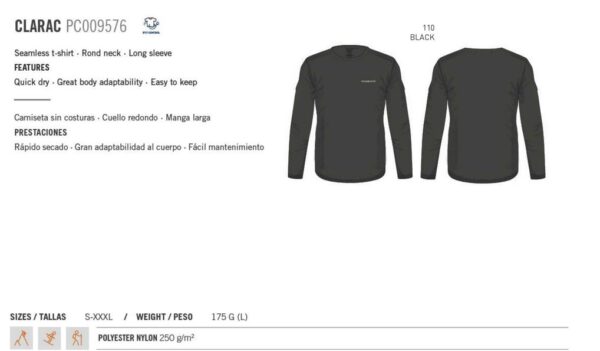 Camiseta interior manga larga cuello redondo Trangoworld CLARAC