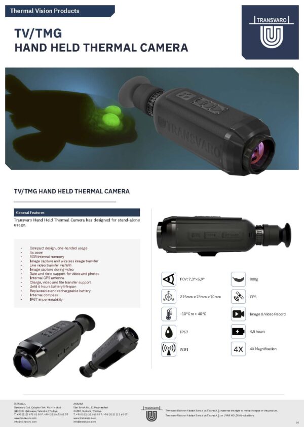 TV/TMG HAND HELD THERMAL CAMERA