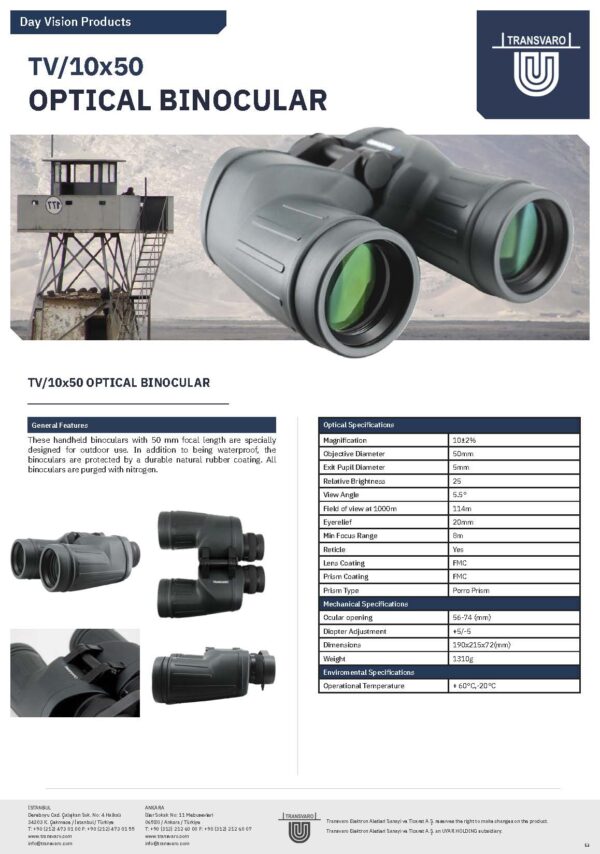 TV/10x50 OPTICAL BINOCULAR