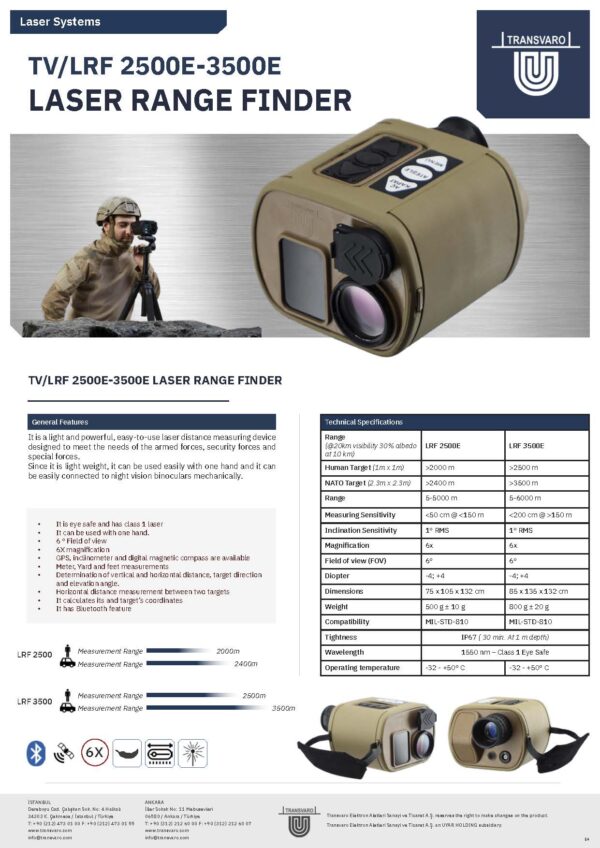 TV/LRF 2500E-3500E LASER RANGE FINDER