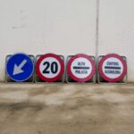 Señales plegables para policía – 60cm de diámetro, RA2.