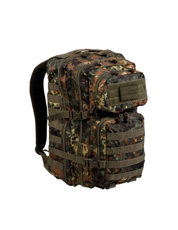 Mochila Táctica Militar MilTec US Assault LG 36 Litros Flecktarn